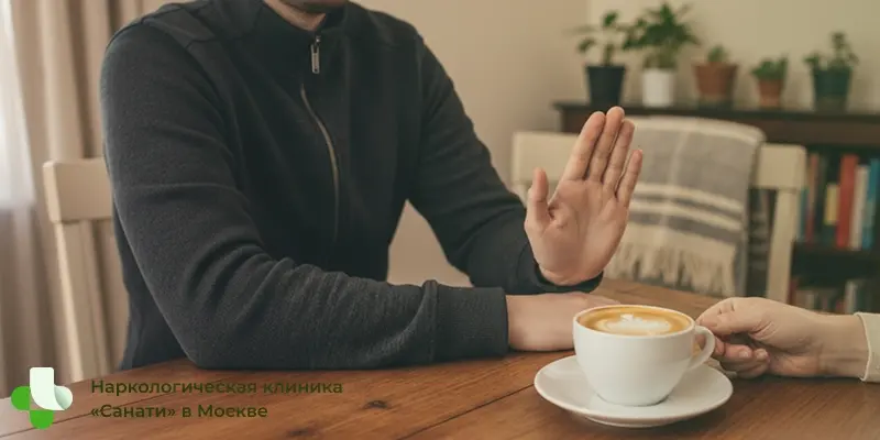 Мужчина отказывается от кофеина
