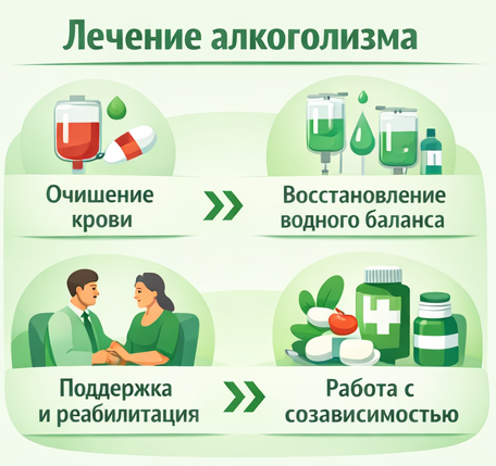 лечение алкоголизма в Грязовце этапы